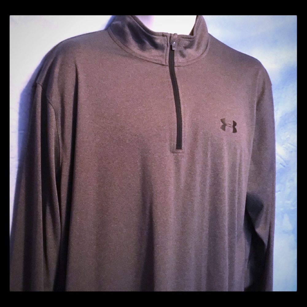 Under Armour Gray 1/4 zip dry-fit pull over